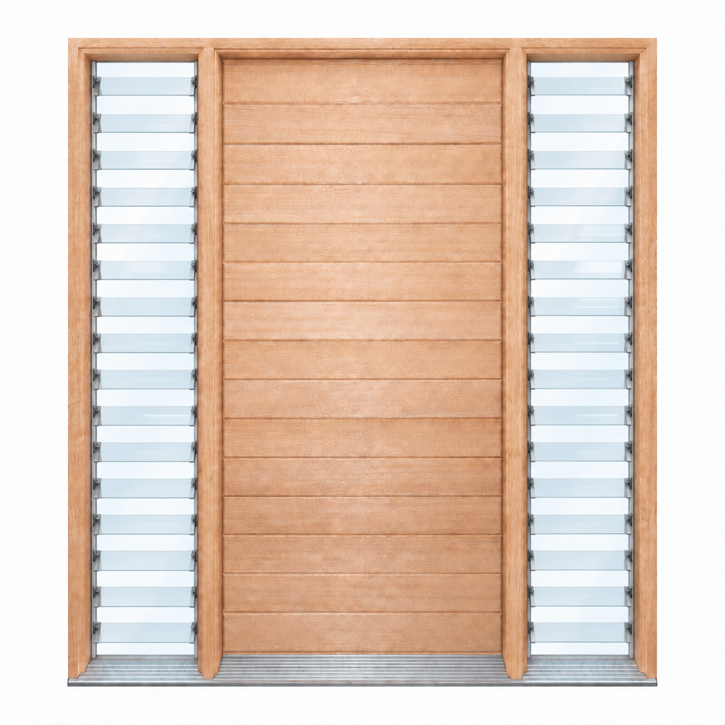 Solid Horizontal Plank - Pre hung option 2040/2340 - Just Doors QLD