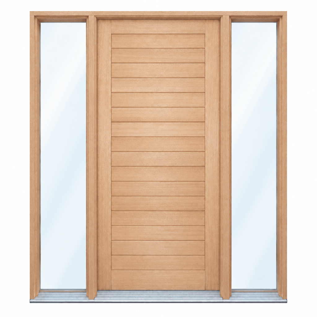 Solid Horizontal Plank Pre hung option 2040/2340 - Just Doors QLD