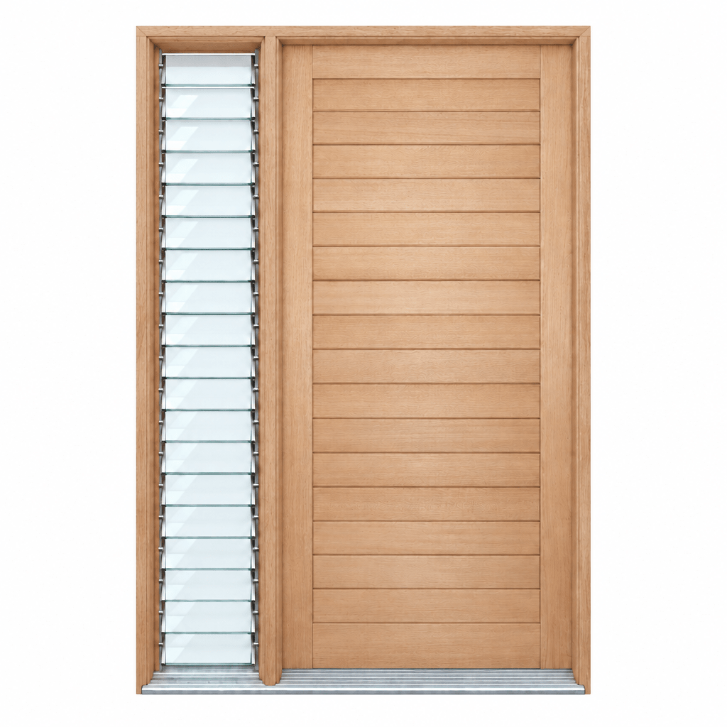 Solid Horizontal Plank Pre hung option 2040/2340 - Just Doors QLD