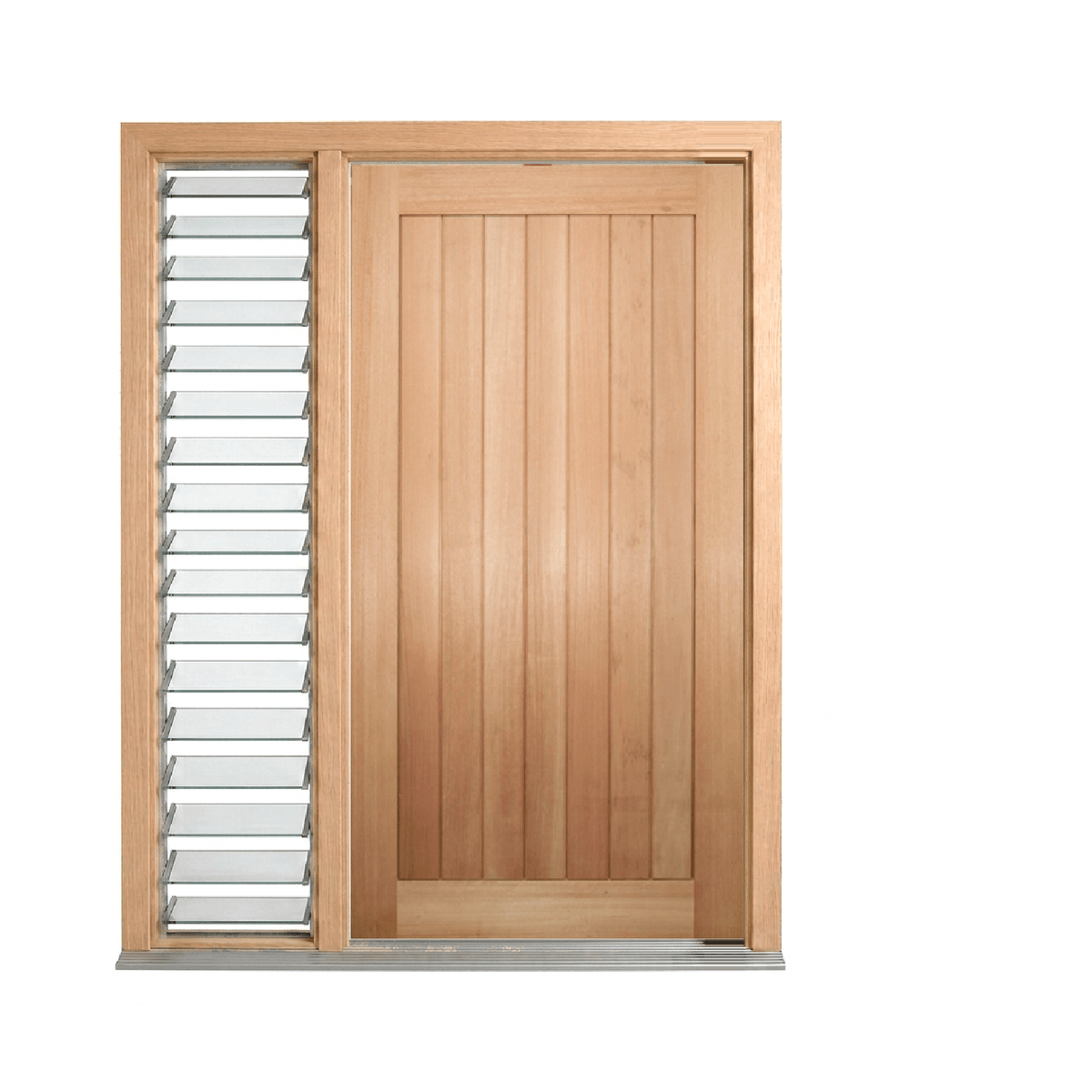 Solid Meranti Vertical Plank Door 2040mm – Supplied & Installed