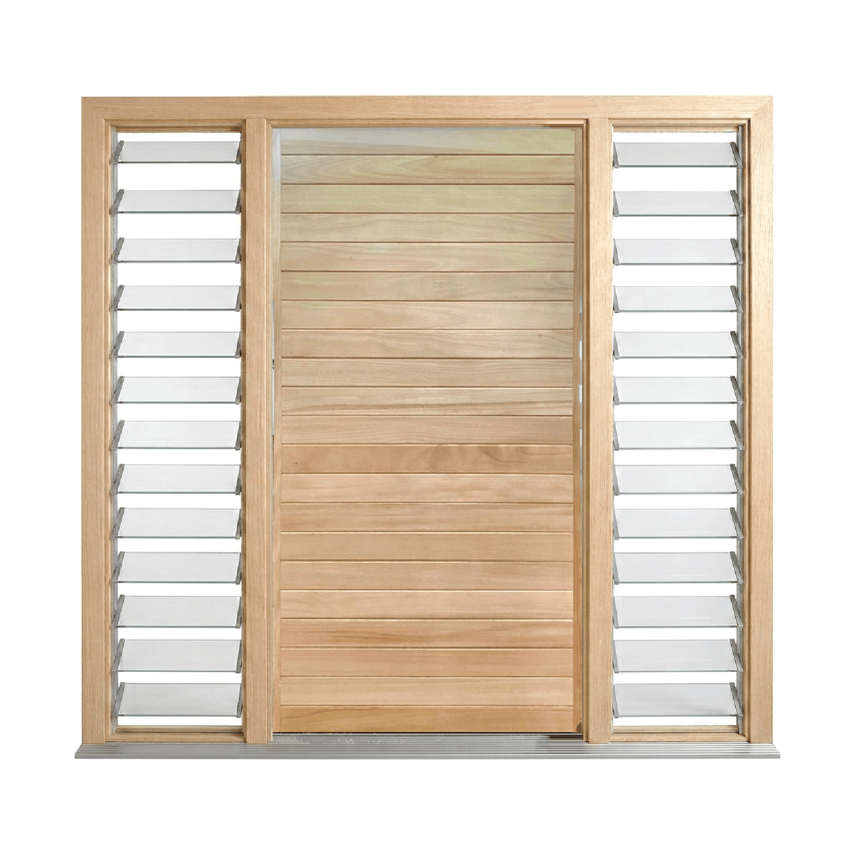 Solid Timber Horizontal Cladding Door WS Wide Style 2040 & 2340mm – Pre-Hung