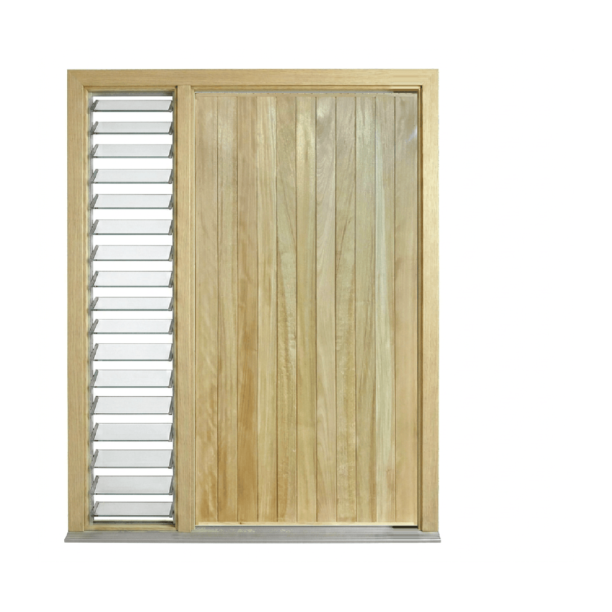 Solid Timber Vertical Cladding Door 2340mm – Supplied & Installed