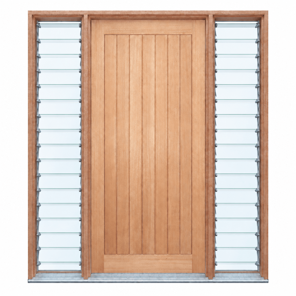 Solid Vertical Plank- Rail & Stile- Pre hung options 2040/2340 - Just Doors QLD