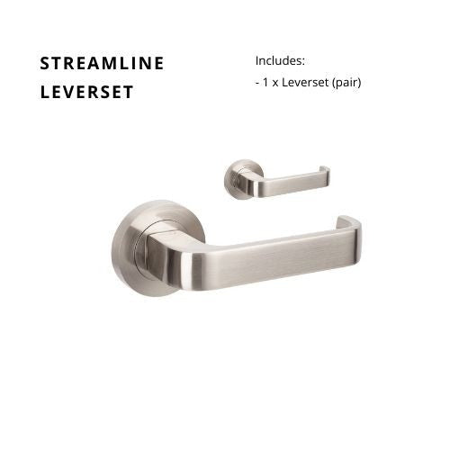 Sreamline - Brushed Nickel - Just Doors QLD