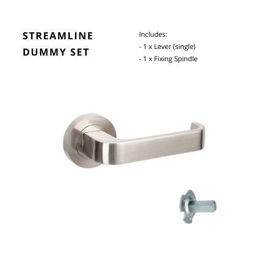 Sreamline - Brushed Nickel - Just Doors QLD