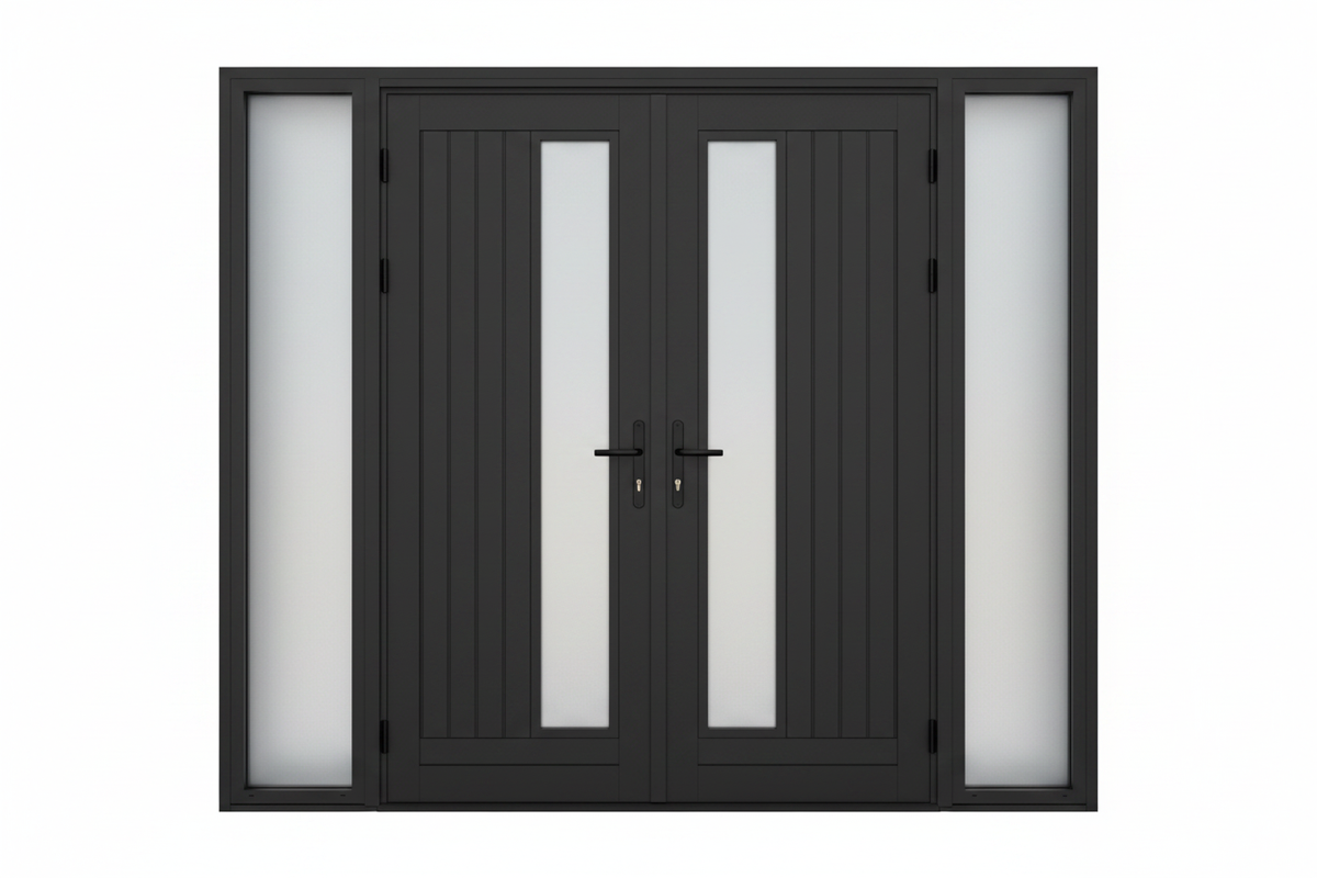 Strata 11T Double Door + Sidelights Glass Centre