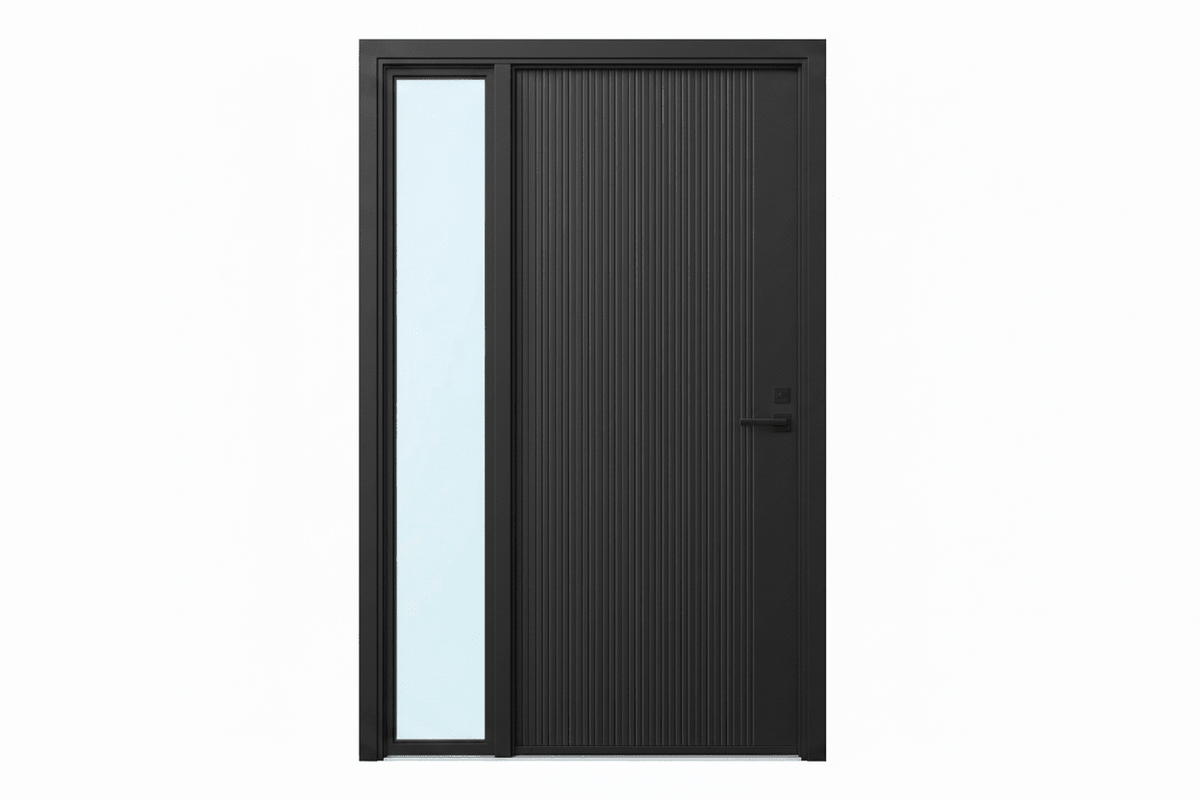 Strata VV51 Batten 25mm With Style Aluminium Pre Hung Door — 2340 Height - Just Doors QLD