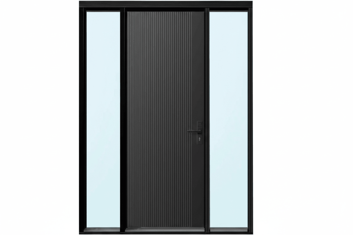 Strata VV51 Batten 25mm With Style Aluminium Pre Hung Door — 2340 Height - Just Doors QLD