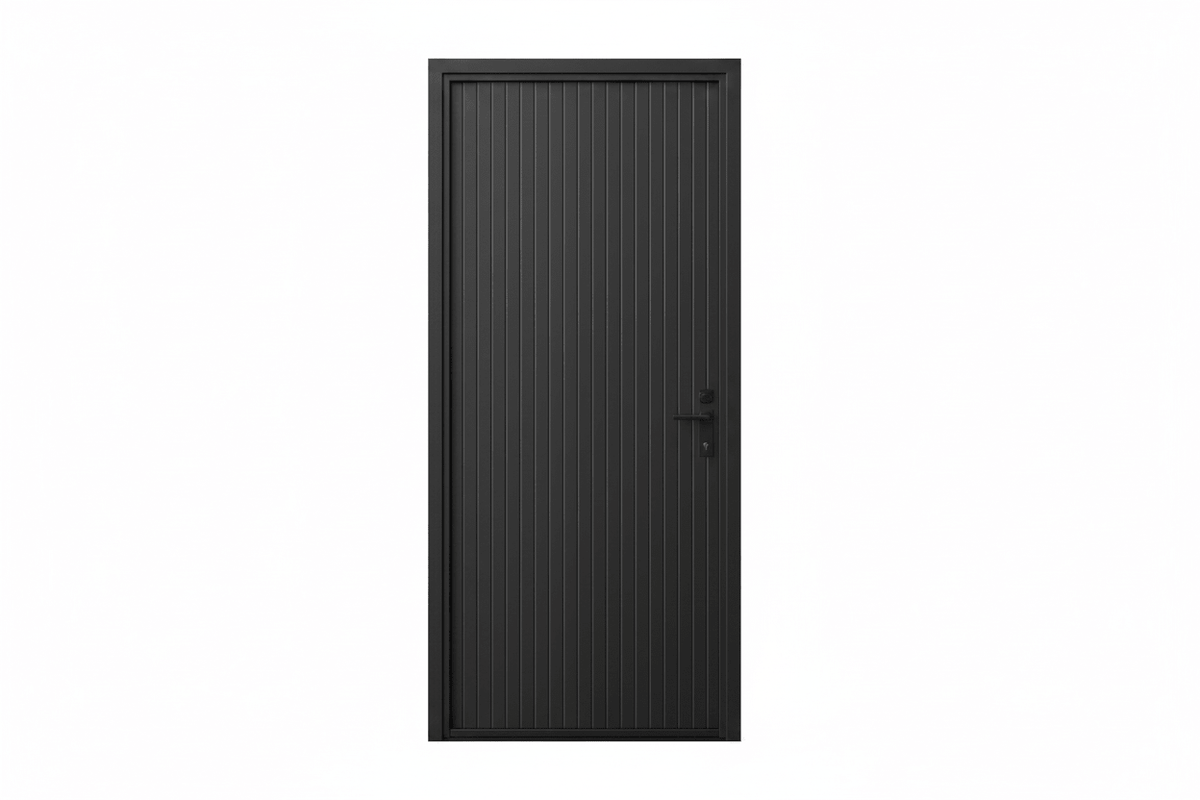 Strata VV52 Batten 40mm Aluminium Pre Hung Door — 2040 Height - Just Doors QLD