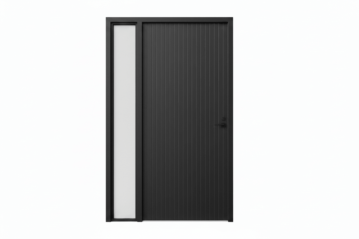Strata VV52 Batten 40mm Aluminium Pre Hung Door — 2040 Height - Just Doors QLD