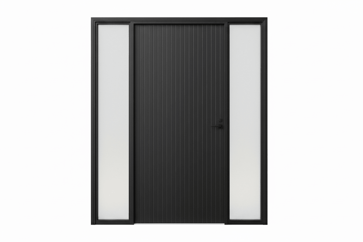 Strata VV52 Batten 40mm Aluminium Pre Hung Door — 2040 Height - Just Doors QLD
