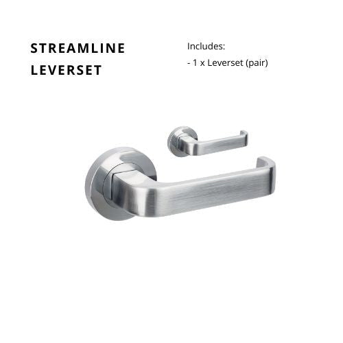 STREAMLINE - Satin Chrome - Just Doors QLD