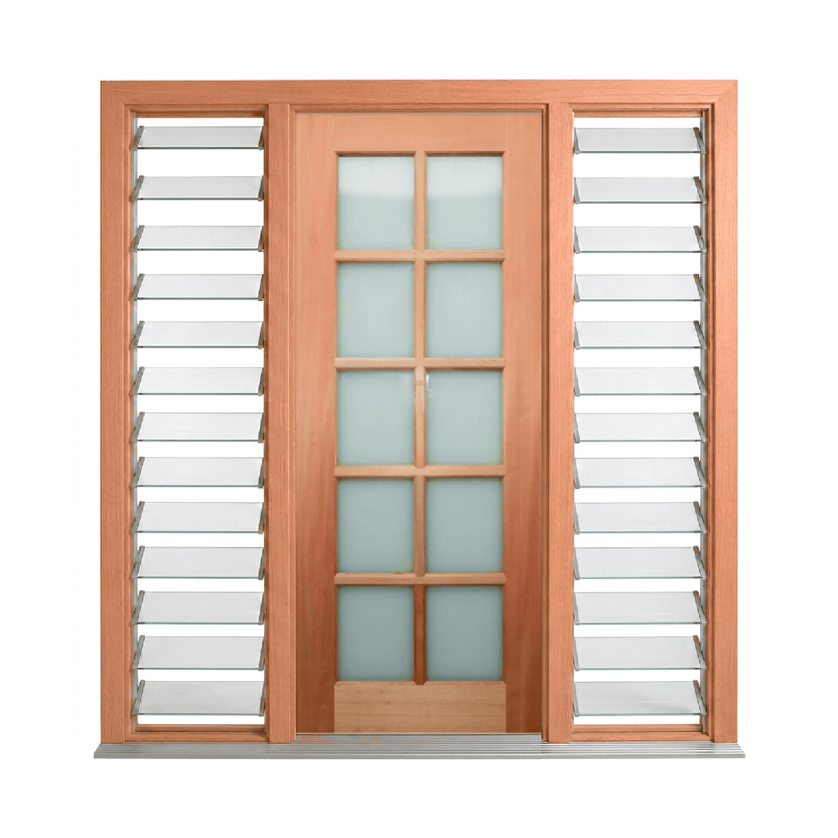 Ten-Lite Glazed Timber Door 2340mm – Pre-Hung