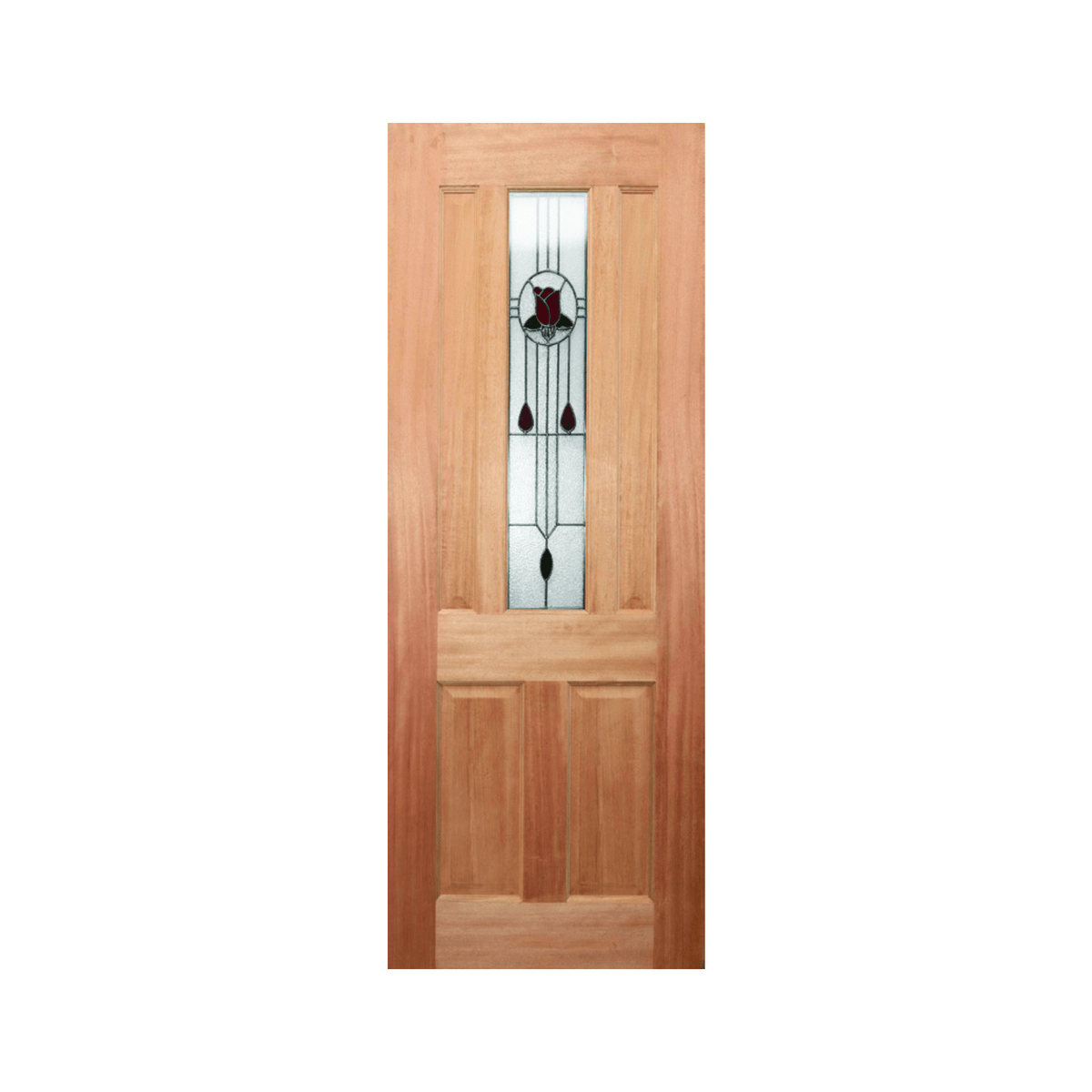 Traditional Panelled Glass Timber Door – 2TD/BK 2040mm – Pre-Hung