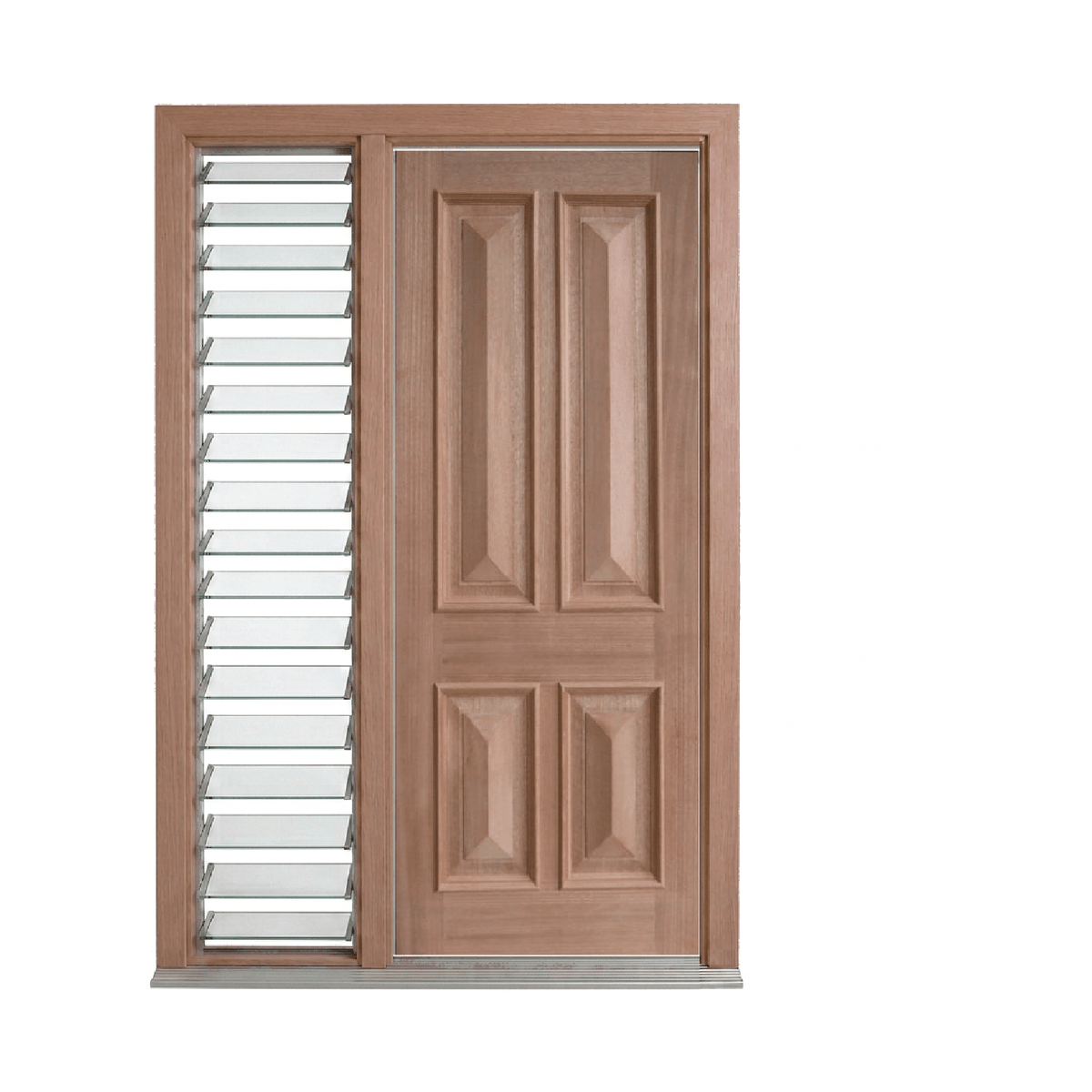Traditional Timber Door with Cricket Bat and Heavy Moulding – SP-TD5 – WS Wide Style 2040 & 2340mm – Pre-Hung