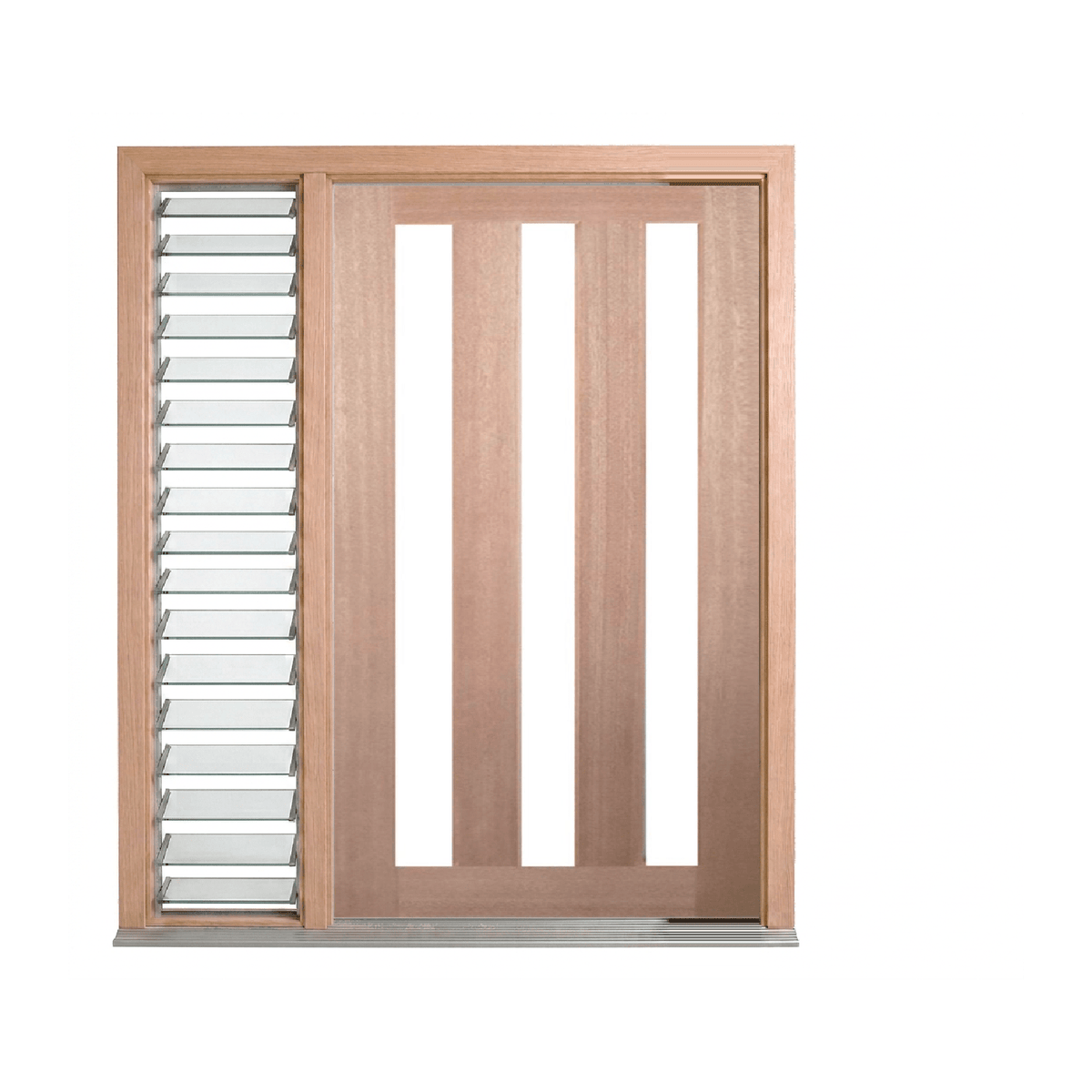 Vertical 3 Lite Glass Door – GD-3V – WS Wide Style 2340mm – Pre-Hung
