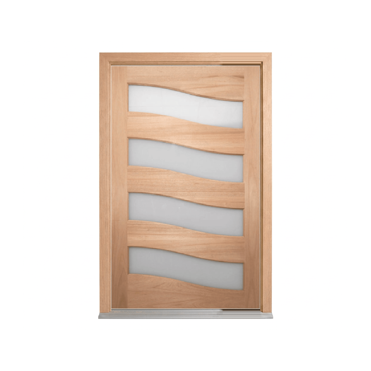 Wave Timber Glass Door – GD-WAVE – WS Wide Style 2340mm – Pre-Hung