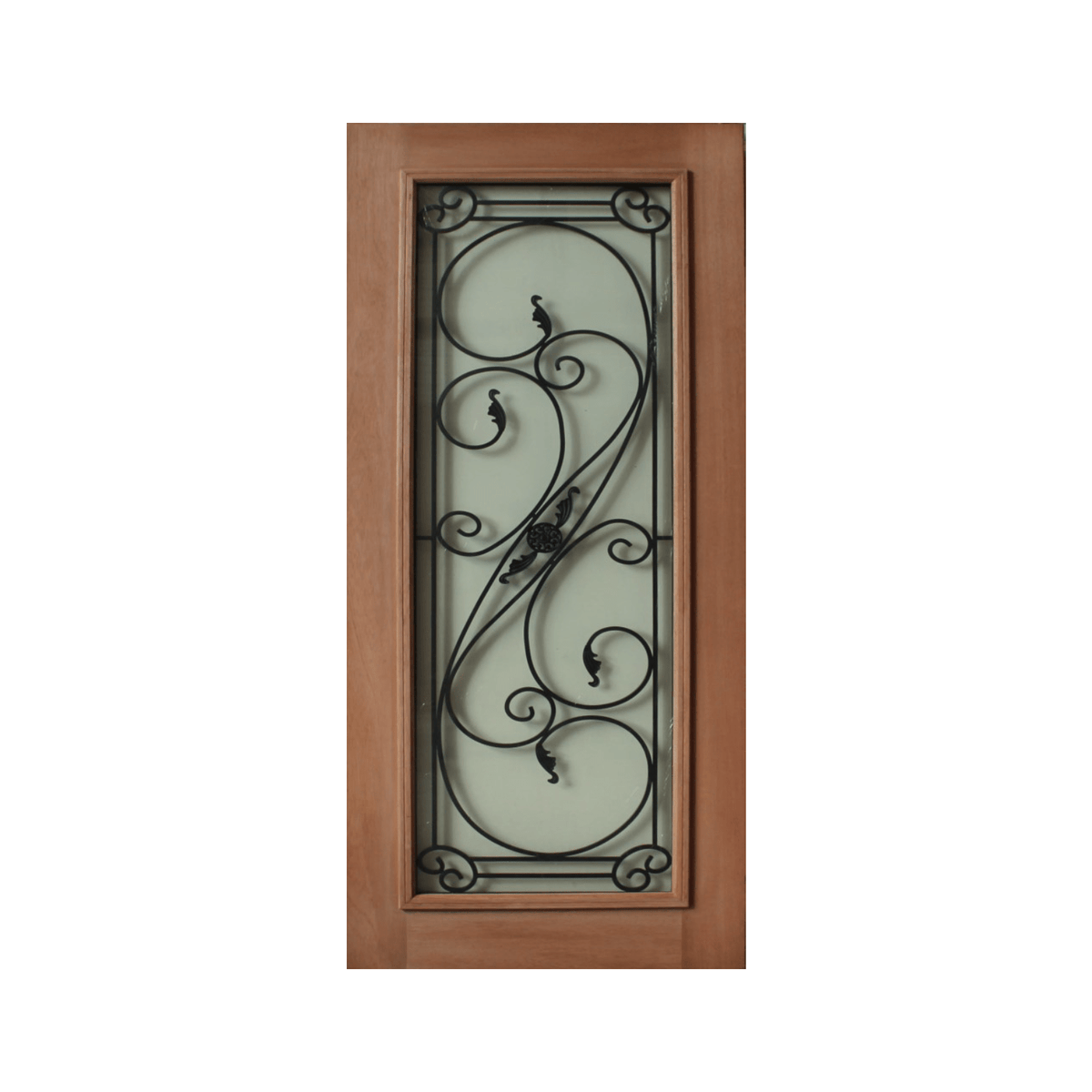 Wrought Iron Glass Entry Door WR1 – GD-WR1 - Just Doors QLD