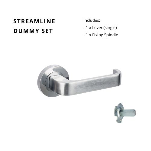 Zanda Streamline - Satin Chrome - Just Doors QLD