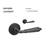 Zanda Oxford - Matt Black Door Handles - Matt Black