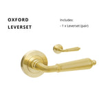 Zanda Oxford - Satin Brass Door Handles - Satin Brass