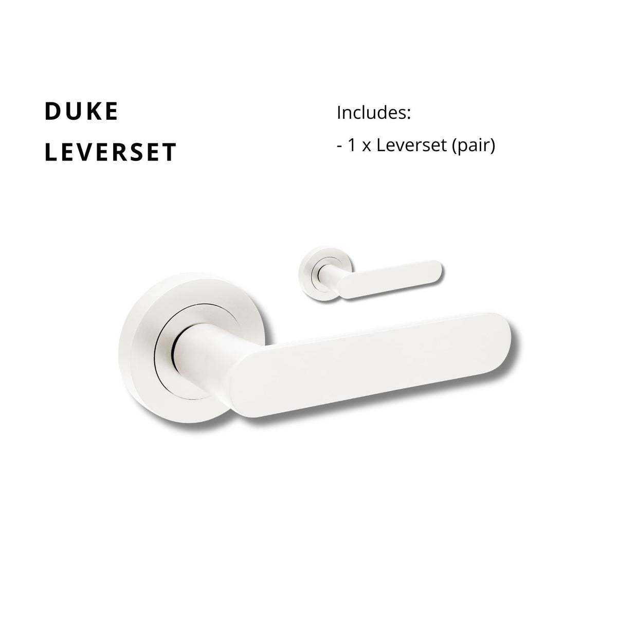 Zanda Duke - Matt White Door Handles - Matt White