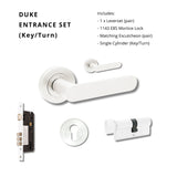 Zanda Duke - Matt White Door Handles - Matt White