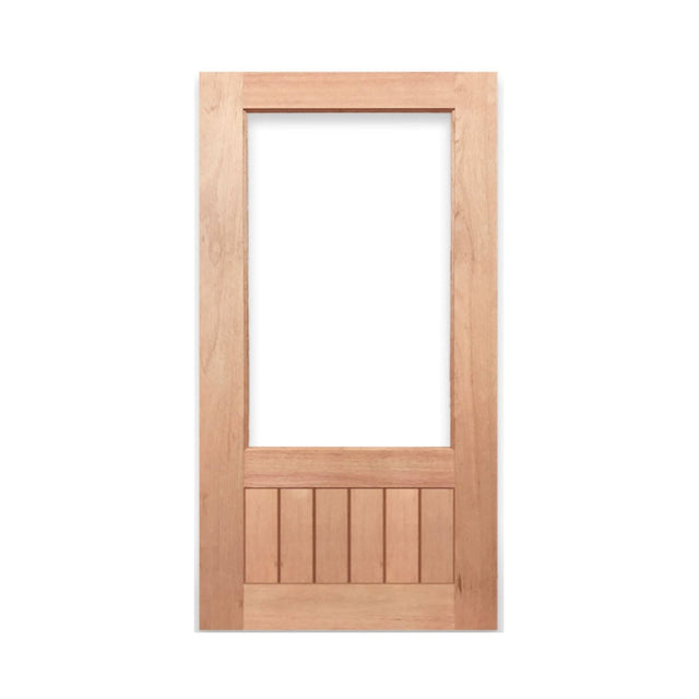 1G VGroove Solid Timber 1200 x 2040 x 40mm Large Door & Frame Package - Just Doors QLD