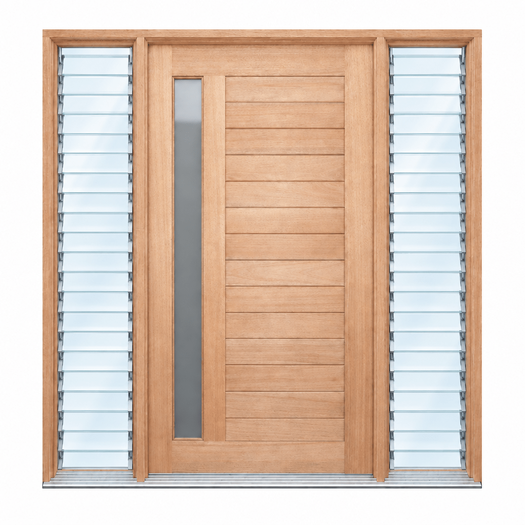 1L Horizontal Plank Pre hung options 2040/2340 - Just Doors QLD