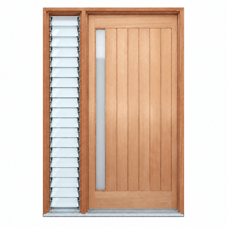 1L Vertical Plank Pre hung options 2040/2340 - Just Doors QLD