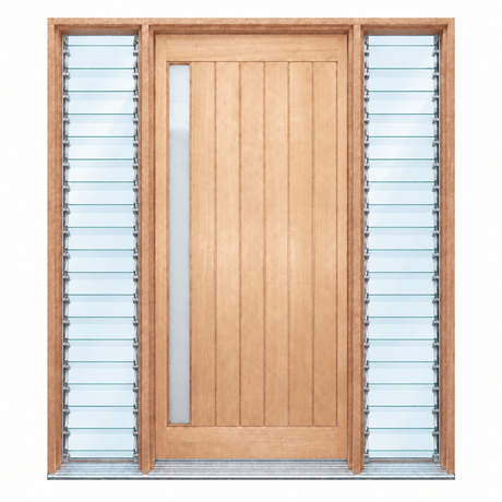 1L Vertical Plank Pre hung options 2040/2340 - Just Doors QLD