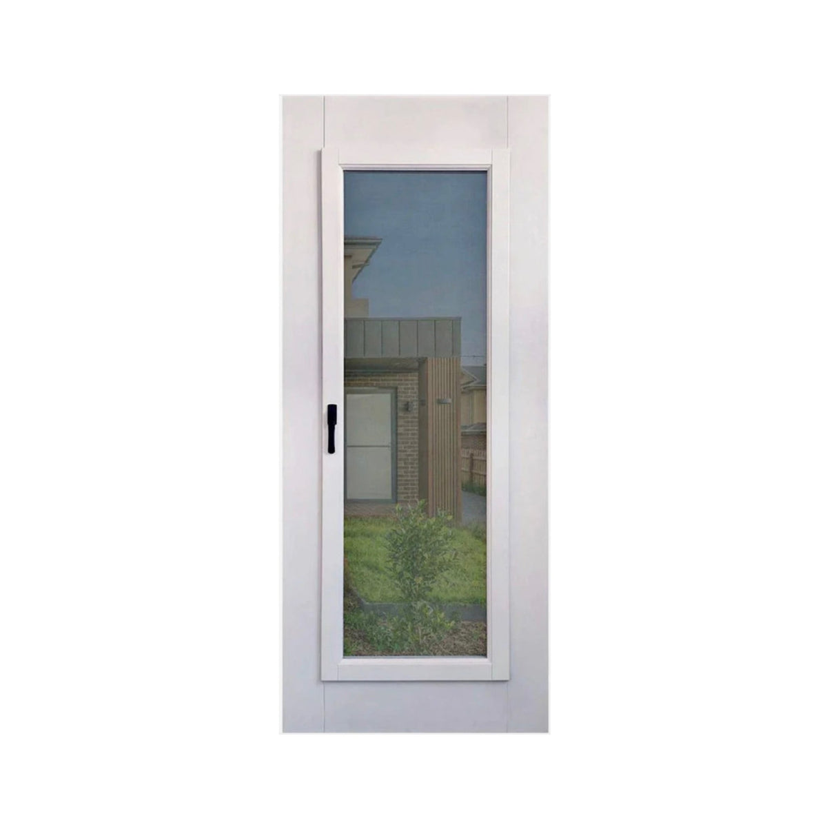 2 in 1 - 1P Pre Primed with Security screen & Clear Glass - Just Doors QLD