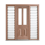2 Lite Timber Door with Cricket Bat and Heavy Moulding – GD-TD5 2040mm – Pre-Hung