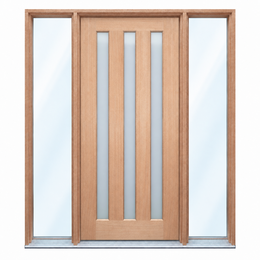 3L door with two glass sidelights