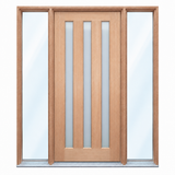 3L door with two glass sidelights