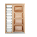 4 Panel Timber Door with Cricket Bat – SP-4PCB 2040 & 2340mm – Supplied & Installed