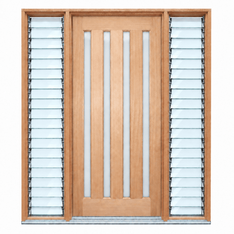 4L Vertical 1000/1100 x 2040 Pre hung - Just Doors QLD