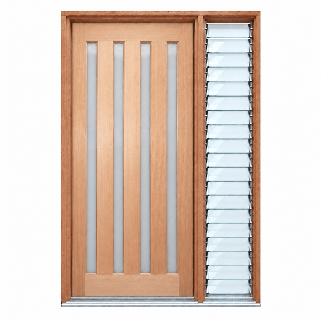 4L Vertical 1000/1100 x 2040 Pre hung - Just Doors QLD