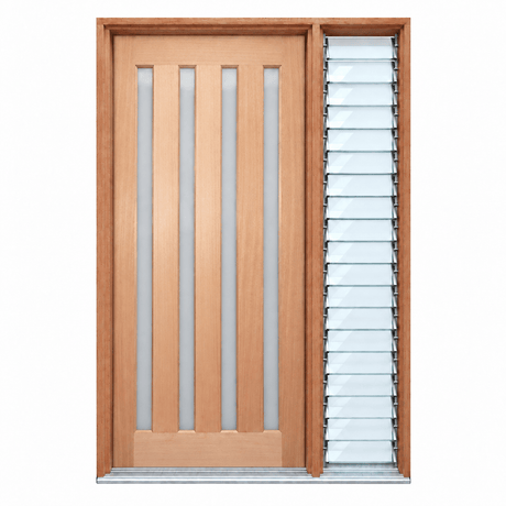 4L Vertical 1000/1100 x 2040 Pre hung - Just Doors QLD