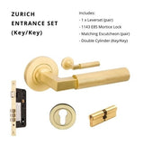 Zanda Zurich - Satin Brass