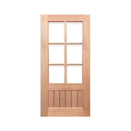 6L-VGroove Solid Timber Door 40mm – Maple Entrance Door - Just Doors QLD