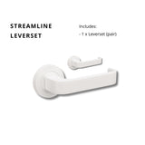 Zanda Streamline - Matt White Door Handles - Matt White
