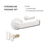 Zanda Streamline - Matt White Door Handles - Matt White