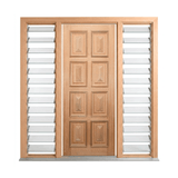 8 Panel Timber Door with Cricket Bat and Heavy Moulding – SP-8PS – WS Wide Style 2040 & 2340mm – Supplied & Installed