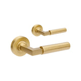 Zanda Zurich Hammered Door Handles - Satin Brass