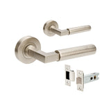 Zanda Zurich Hammered Door Handles - Brushed Nickel