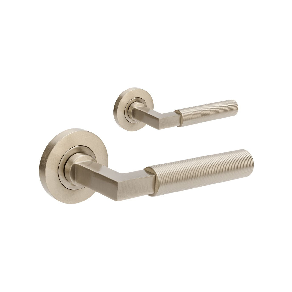 Zanda Zurich Fluted Door Handles - Brushed Nickel