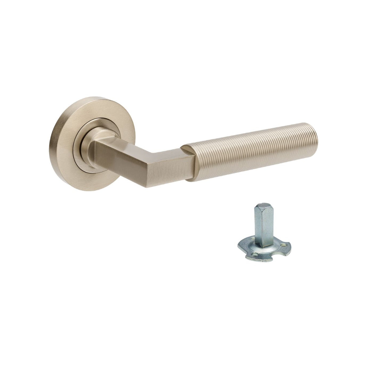 Zanda Zurich Fluted Door Handles - Brushed Nickel