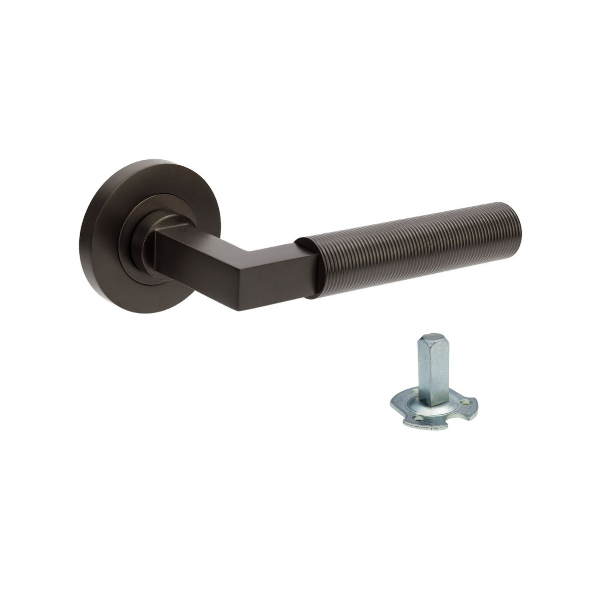 Zanda Zurich Fluted Door Handles - Graphite Nickel