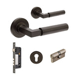 Zanda Zurich Fluted Door Handles - Graphite Nickel